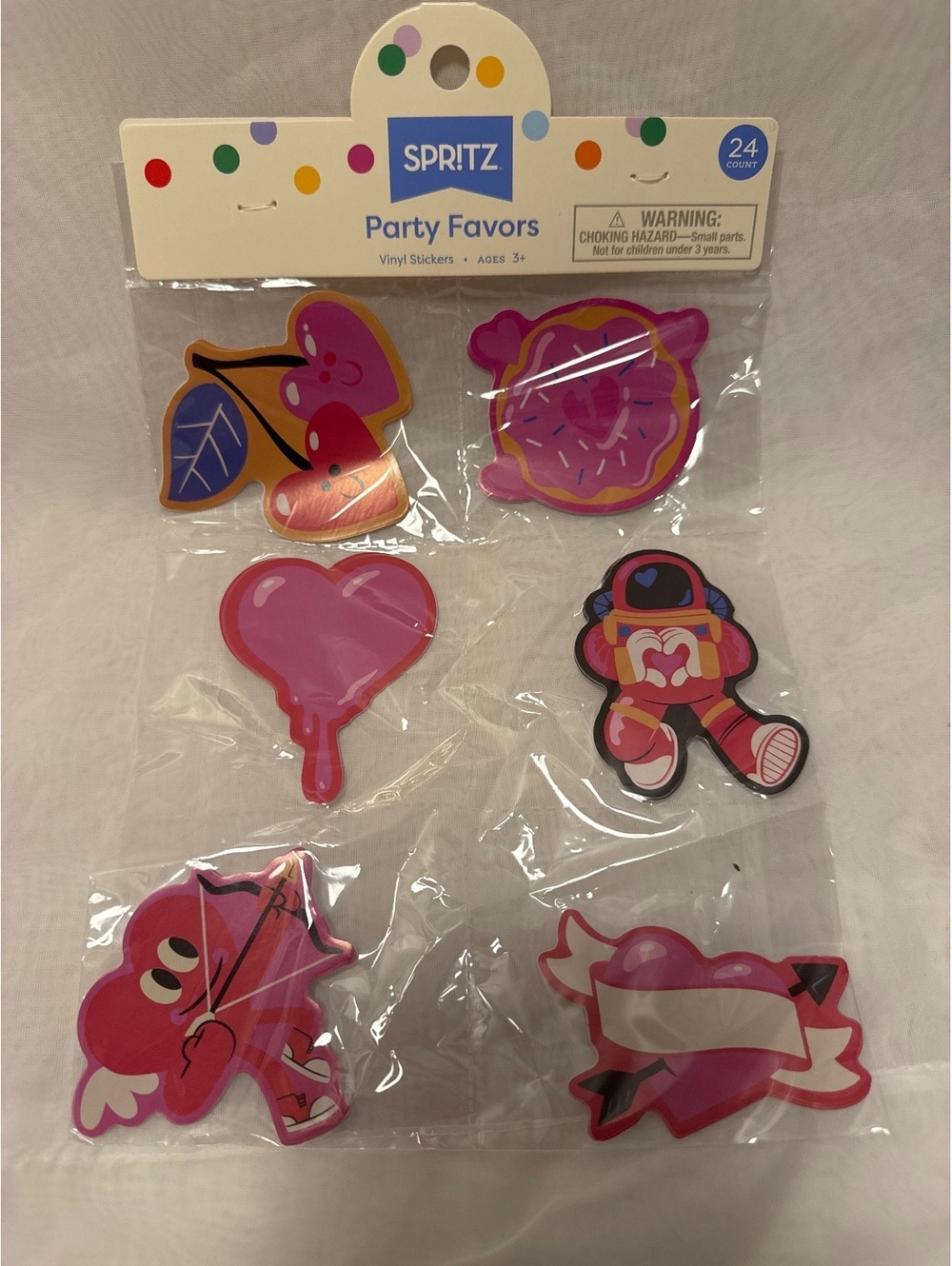 Spritz Party Favors Vinyl Stickers - 24 Pack
